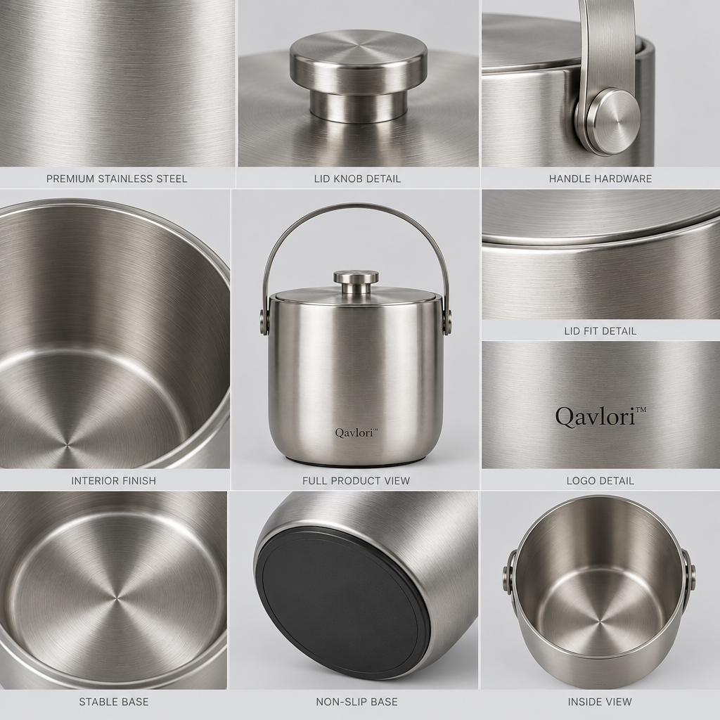 Qavlori™ Stainless Steel Tabletop Ice Bucket main image 06