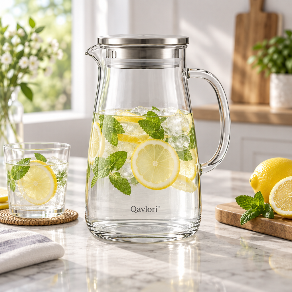 Qavlori™ High-Borosilicate Glass Water Pitcher main image 02
