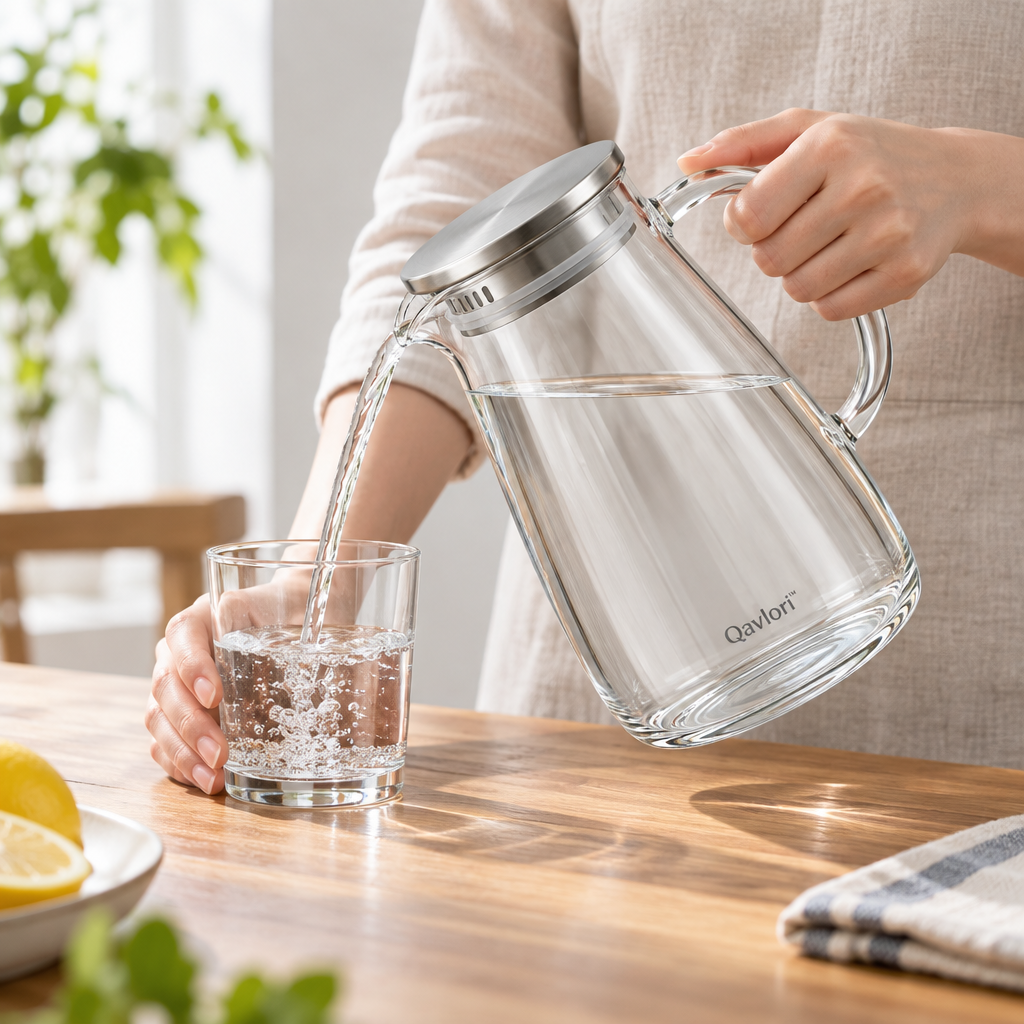 Qavlori™ High-Borosilicate Glass Water Pitcher main image 04