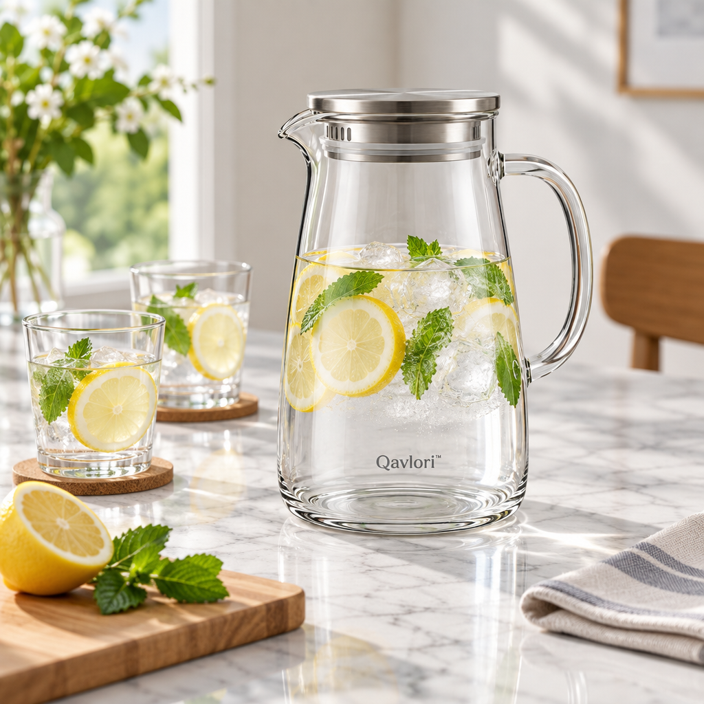 Qavlori™ High-Borosilicate Glass Water Pitcher main image 05