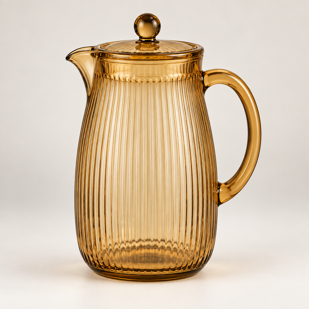 Qavlori™ Vintage Heat-Resistant Glass Water Pitcher hero