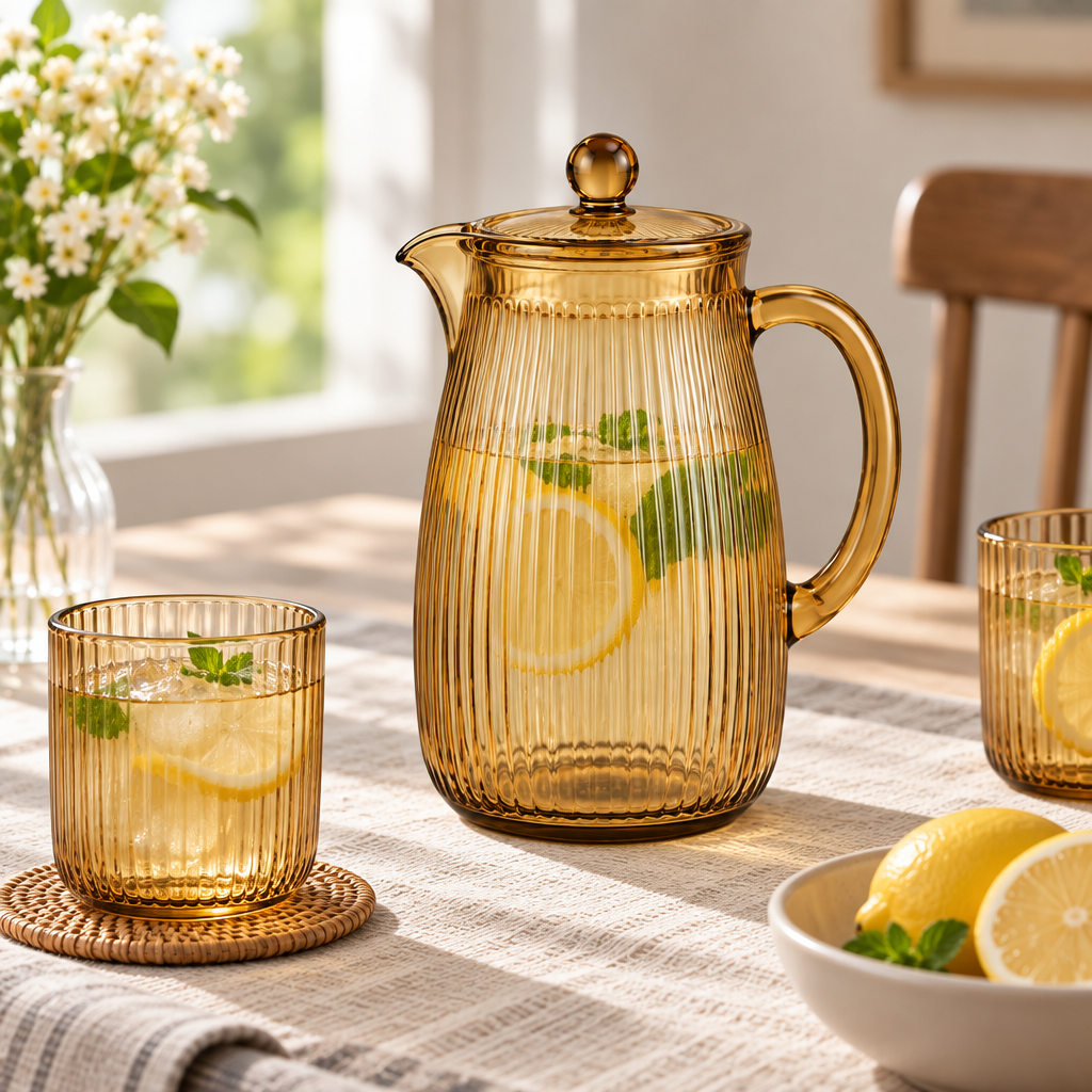 Qavlori™ Vintage Heat-Resistant Glass Water Pitcher main image 05