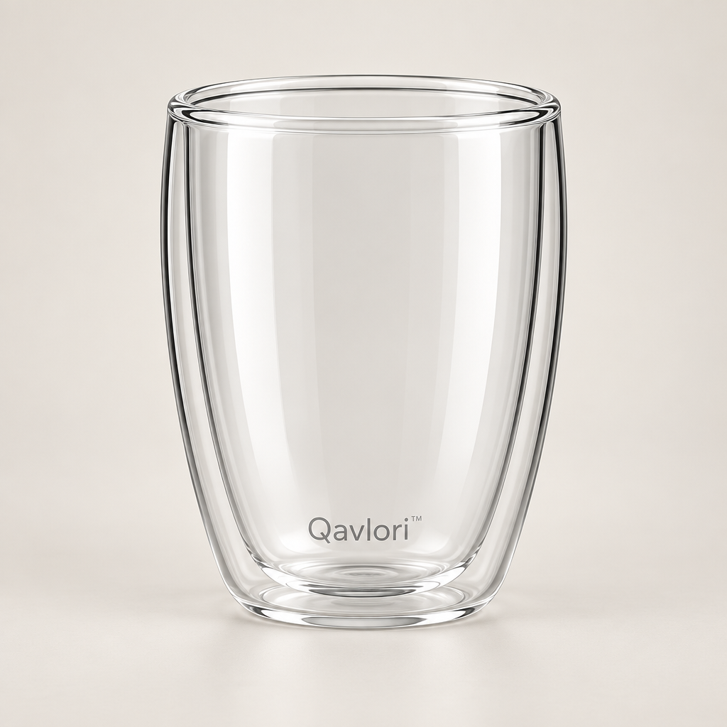 Qavlori™ Double-Wall Heat-Resistant Glass Cup hero