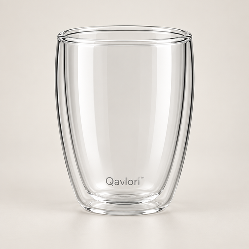 Qavlori™ Double-Wall Heat-Resistant Glass Cup hero