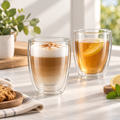 Qavlori™ Double-Wall Heat-Resistant Glass Cup main image 02