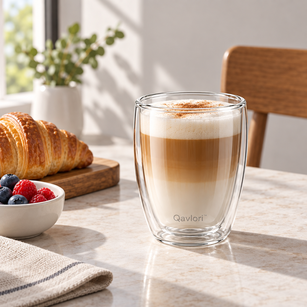 Qavlori™ Double-Wall Heat-Resistant Glass Cup main image 04
