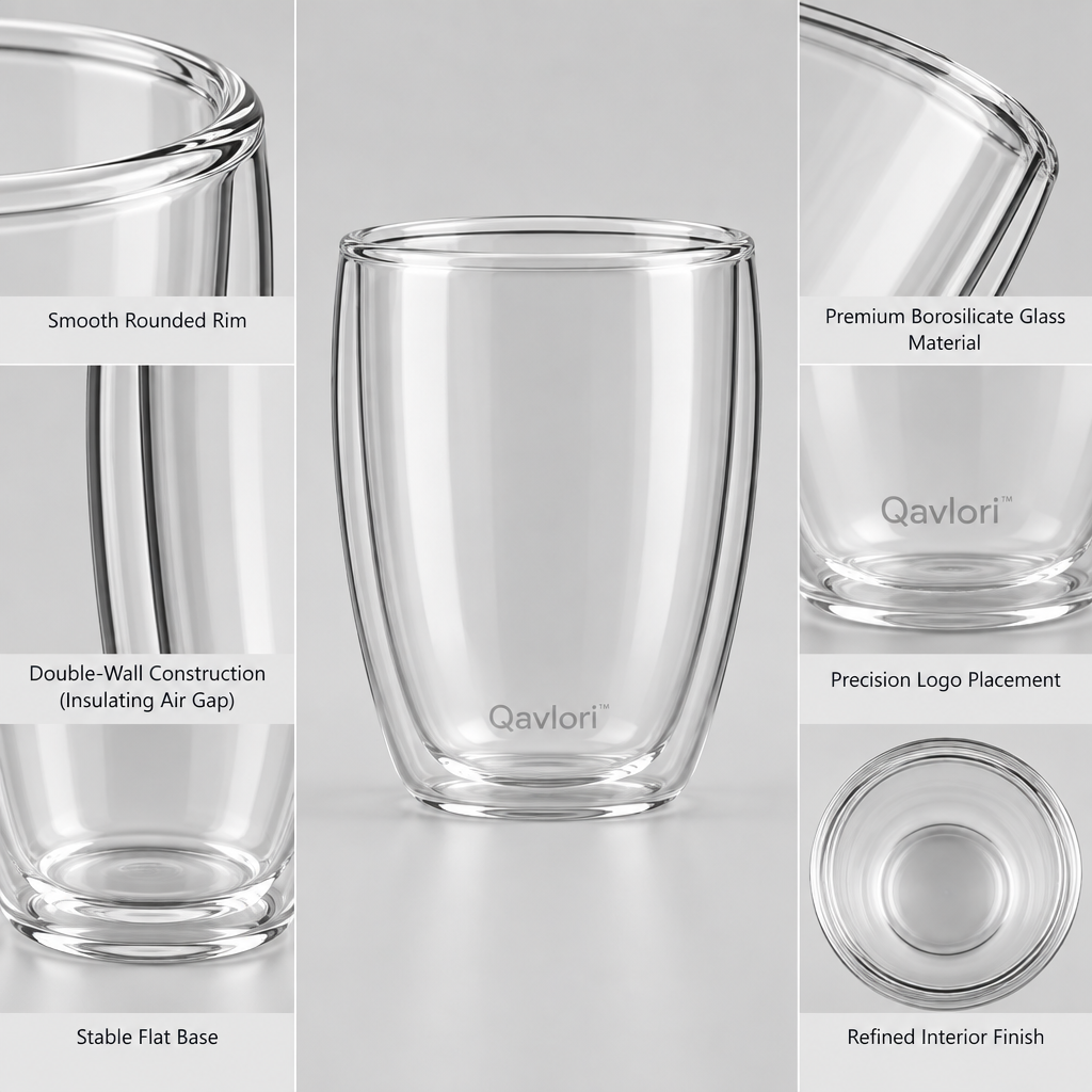 Qavlori™ Double-Wall Heat-Resistant Glass Cup main image 05