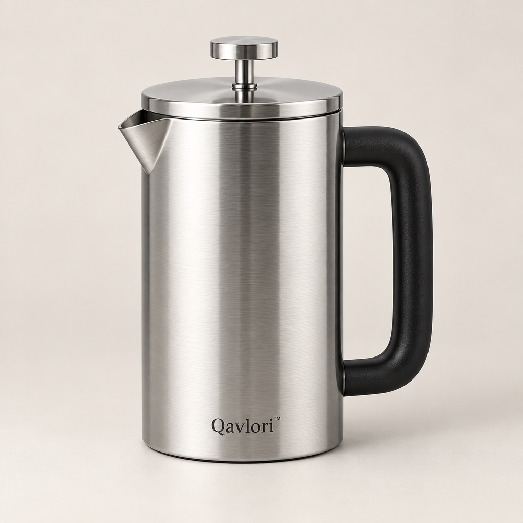 Qavlori™ Stainless Steel French Press Coffee Maker hero