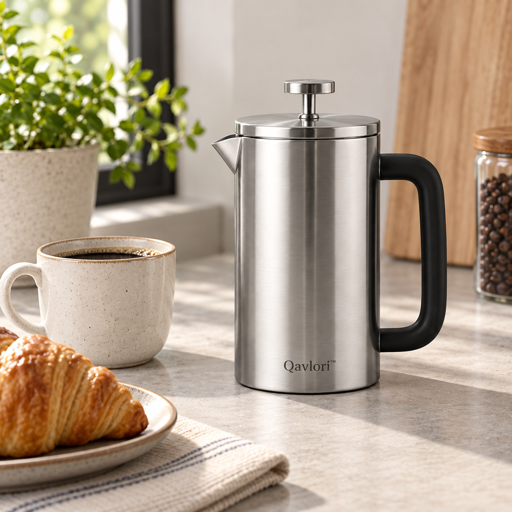 Qavlori™ Stainless Steel French Press Coffee Maker main image 05