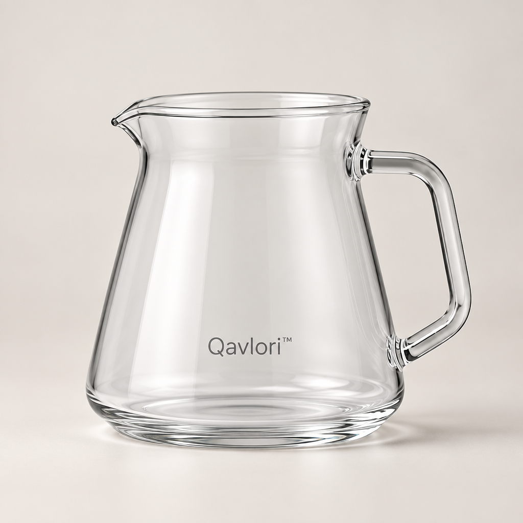 Qavlori™ Heat-Resistant Glass Pour-Over Coffee Server hero
