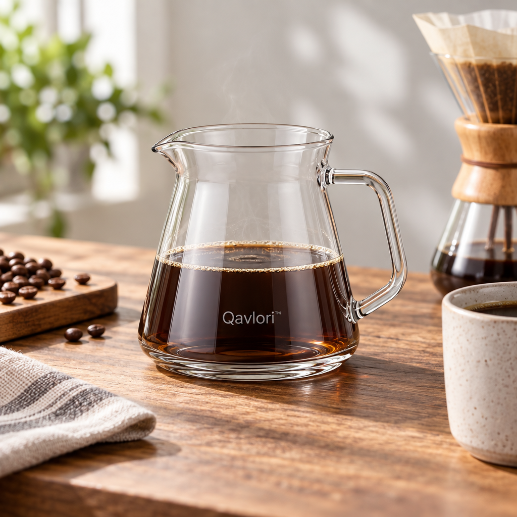 Qavlori™ Heat-Resistant Glass Pour-Over Coffee Server main image 02