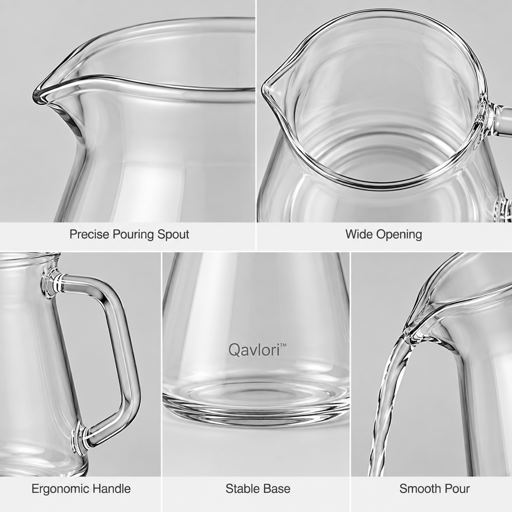 Qavlori™ Heat-Resistant Glass Pour-Over Coffee Server main image 03
