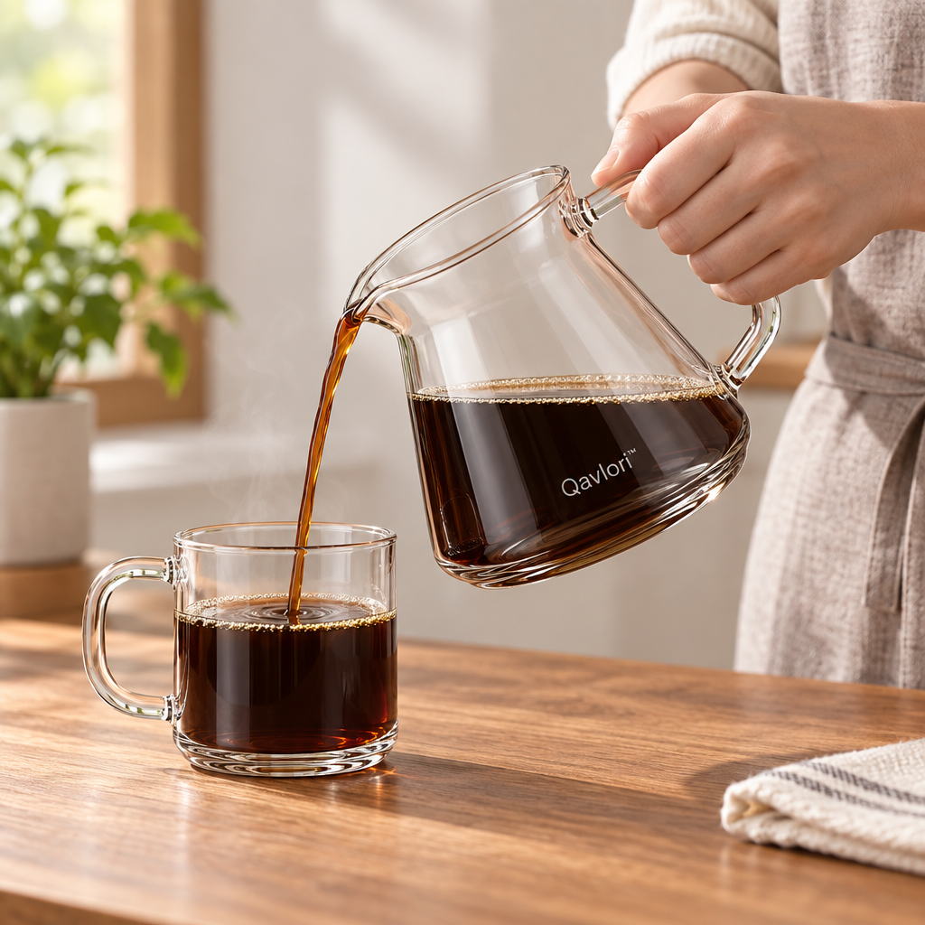 Qavlori™ Heat-Resistant Glass Pour-Over Coffee Server main image 04