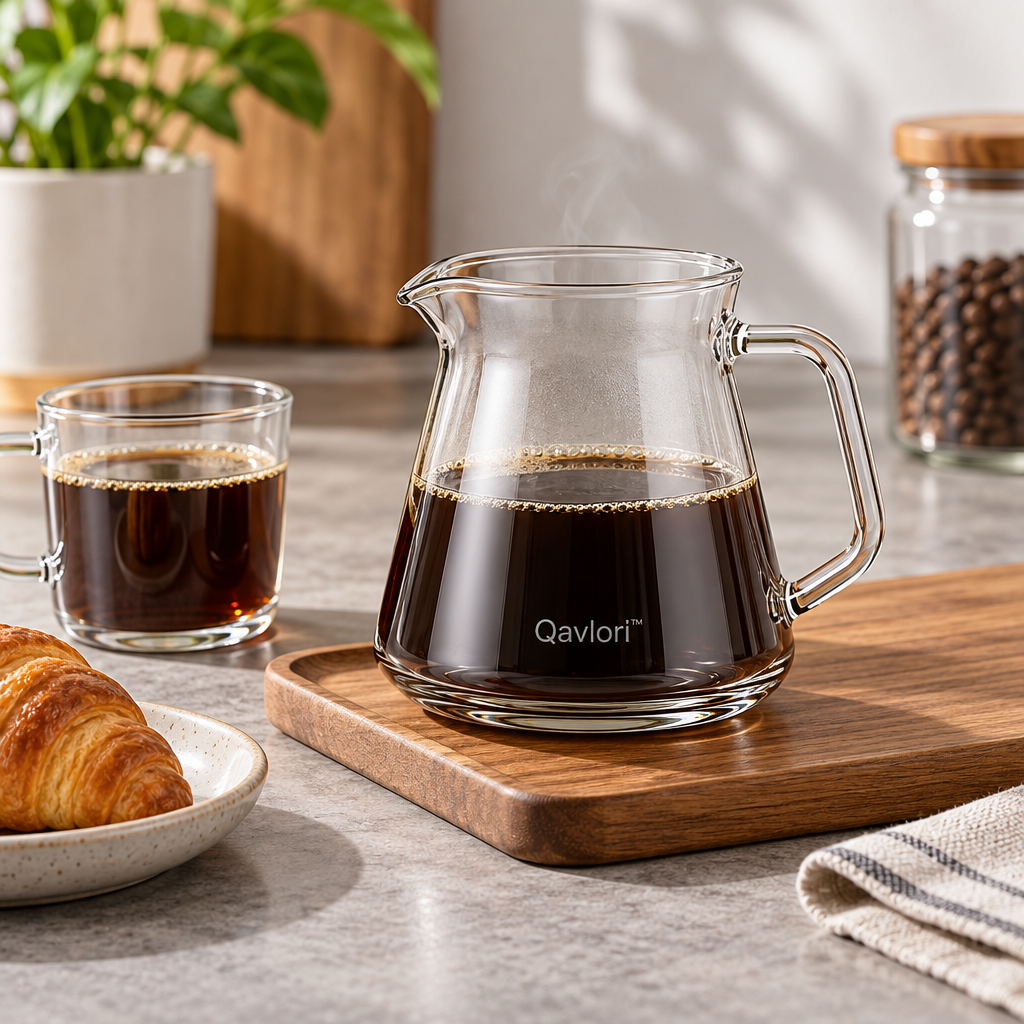 Qavlori™ Heat-Resistant Glass Pour-Over Coffee Server main image 05