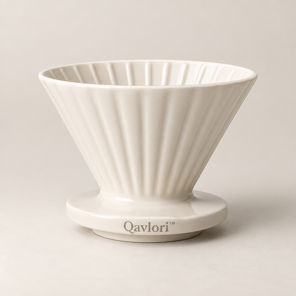 Qavlori™ Ceramic Pour-Over Coffee Dripper hero