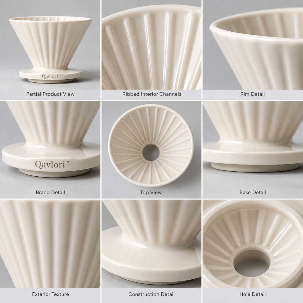 Qavlori™ Ceramic Pour-Over Coffee Dripper main image 06
