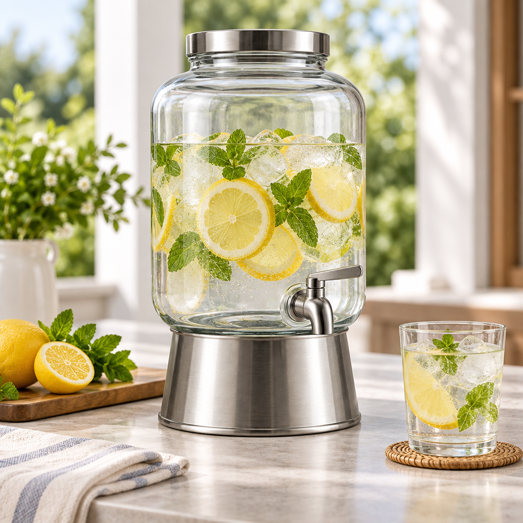 Qavlori™ Glass Beverage Dispenser main image 02