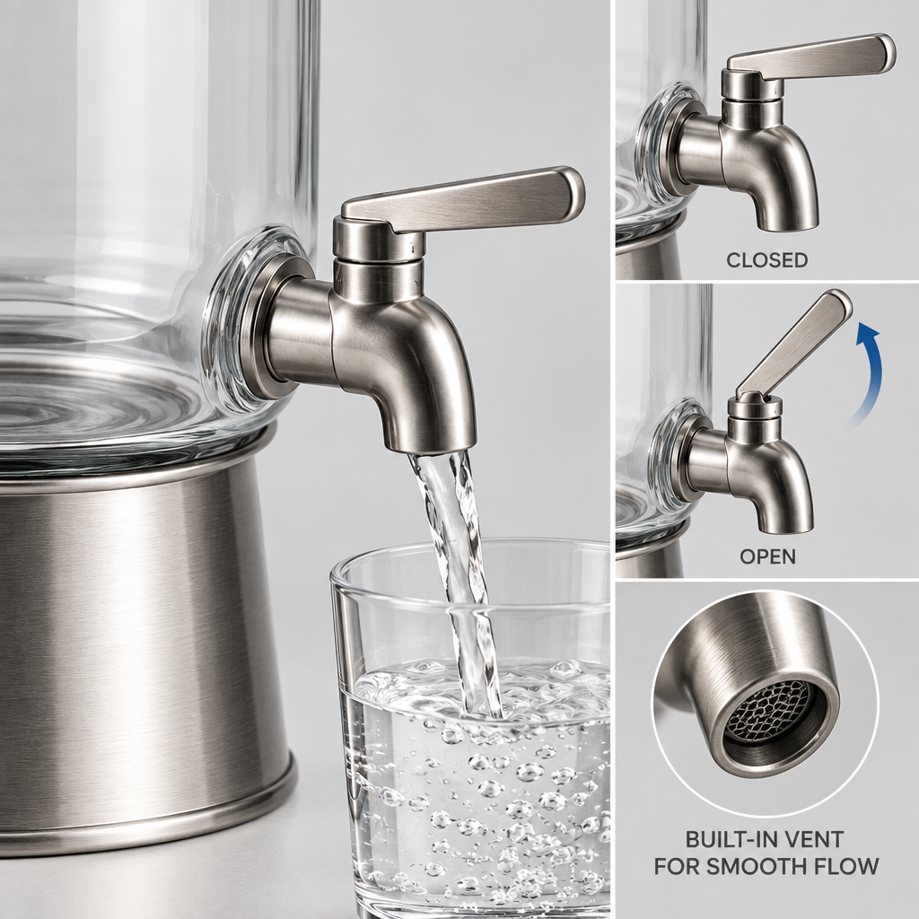 Qavlori™ Glass Beverage Dispenser main image 03