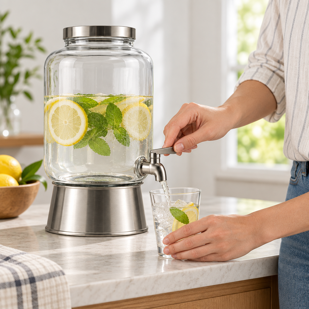 Qavlori™ Glass Beverage Dispenser main image 04