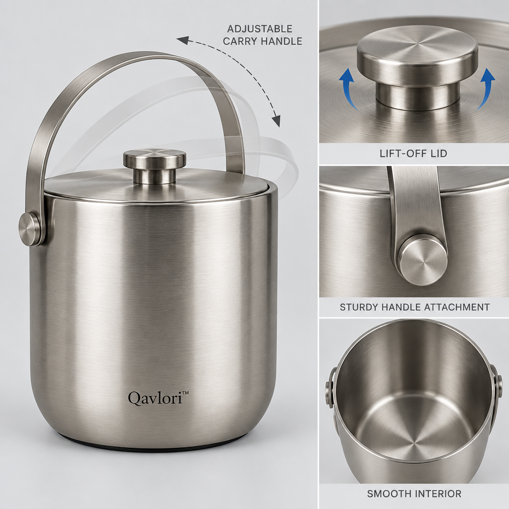 Qavlori™ Stainless Steel Tabletop Ice Bucket main image 03