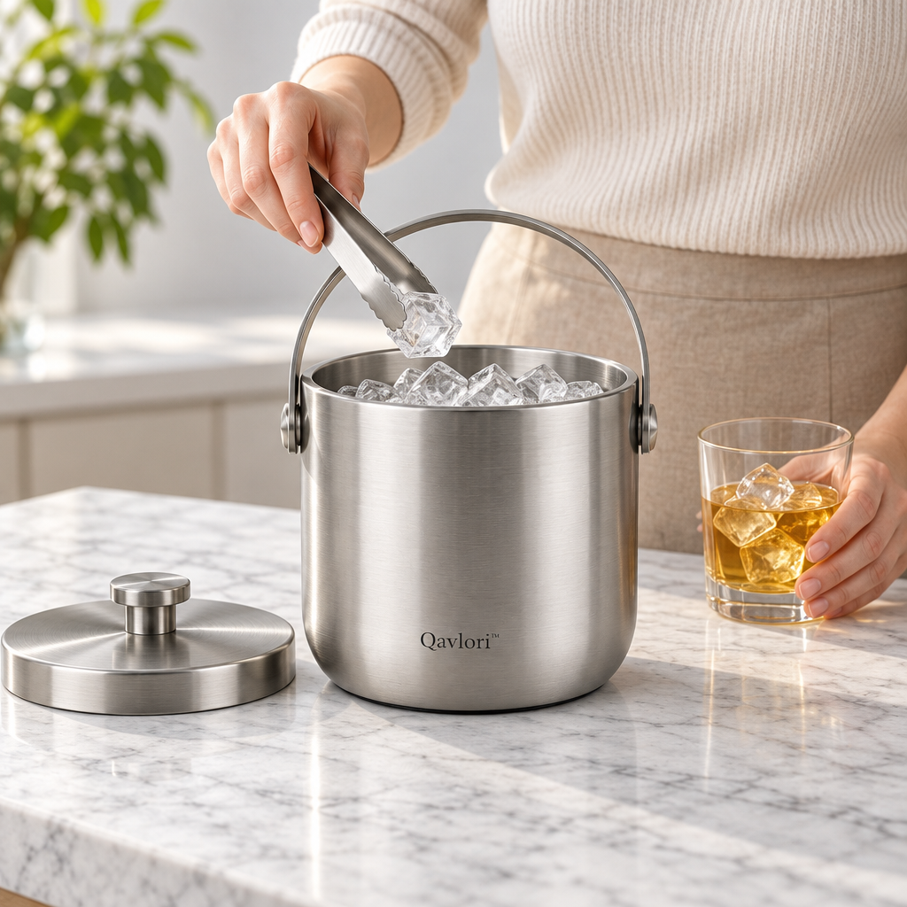 Qavlori™ Stainless Steel Tabletop Ice Bucket main image 04