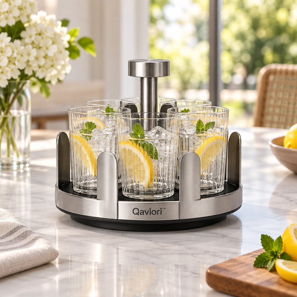 Qavlori™ Rotating Beverage Glass Holder main image 02