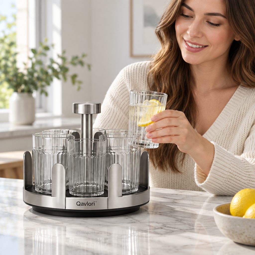 Qavlori™ Rotating Beverage Glass Holder main image 04