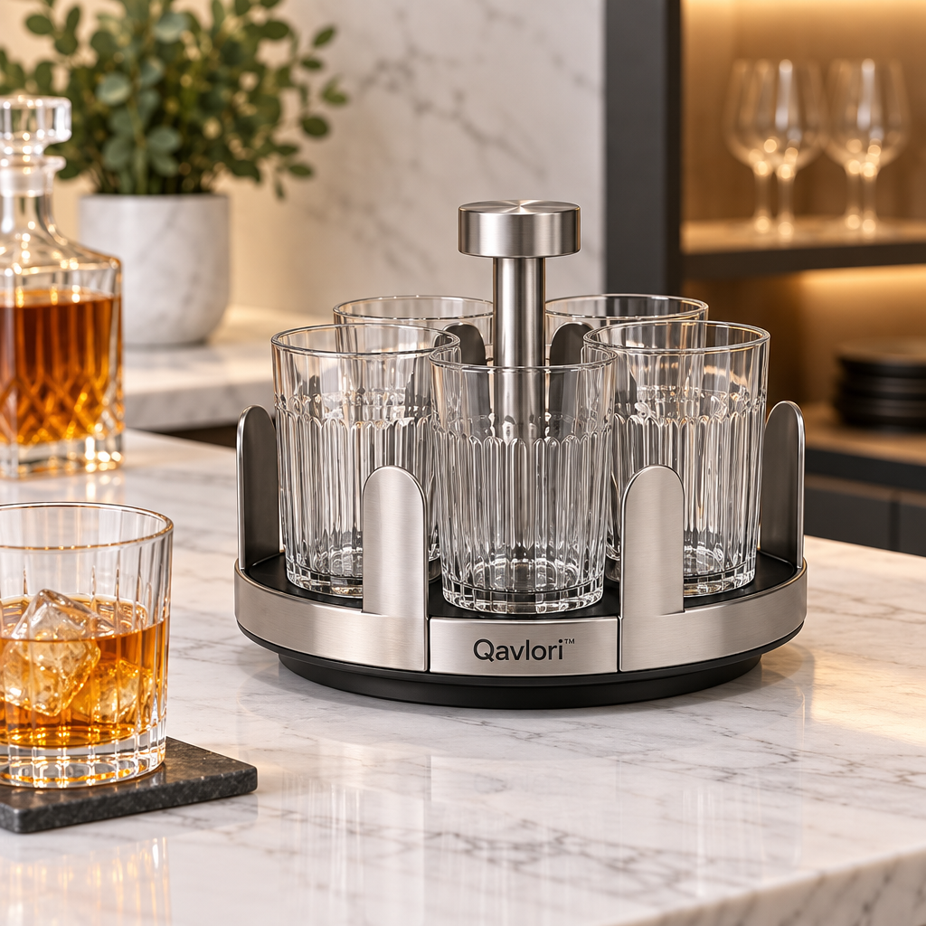 Qavlori™ Rotating Beverage Glass Holder main image 05